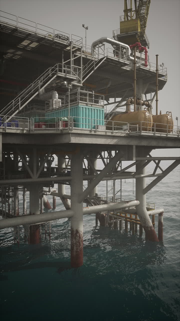 Udforskning af den indviklede struktur af en boreplatform i rolige havvande