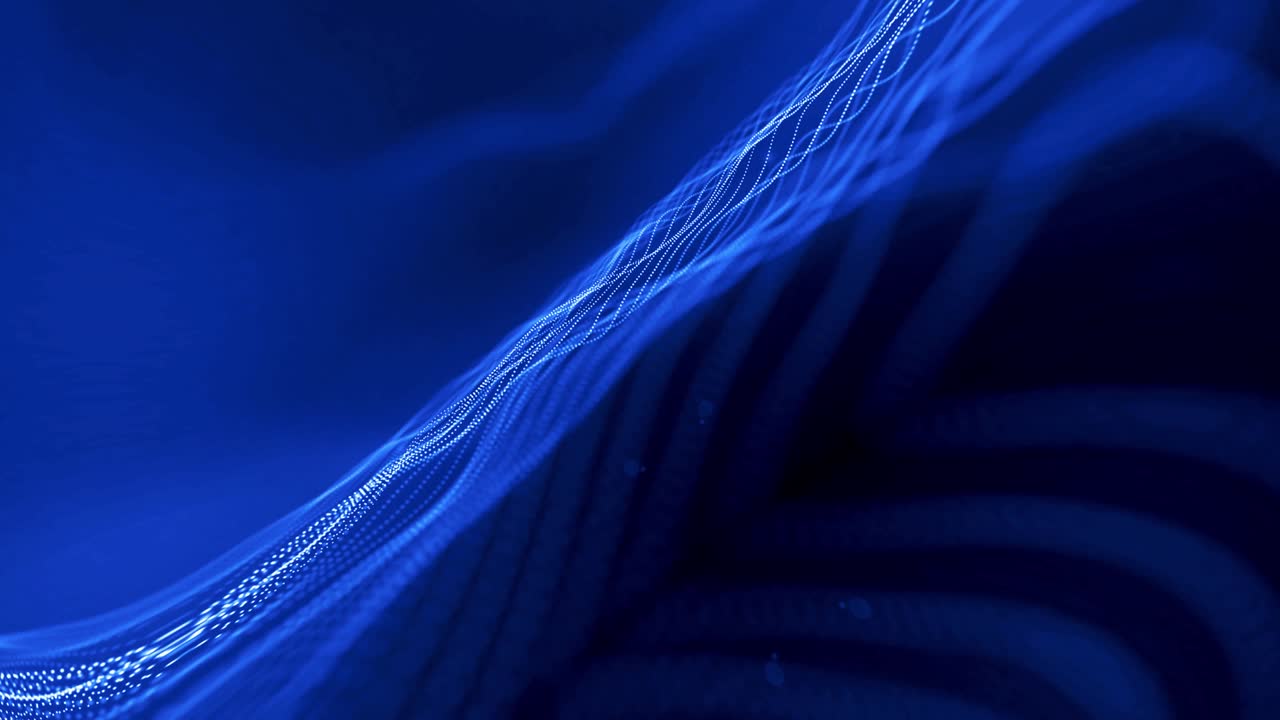 다채로운 추상적인 파동선 모션 배경, 다채로운 기술적인 점선 애니메이션.