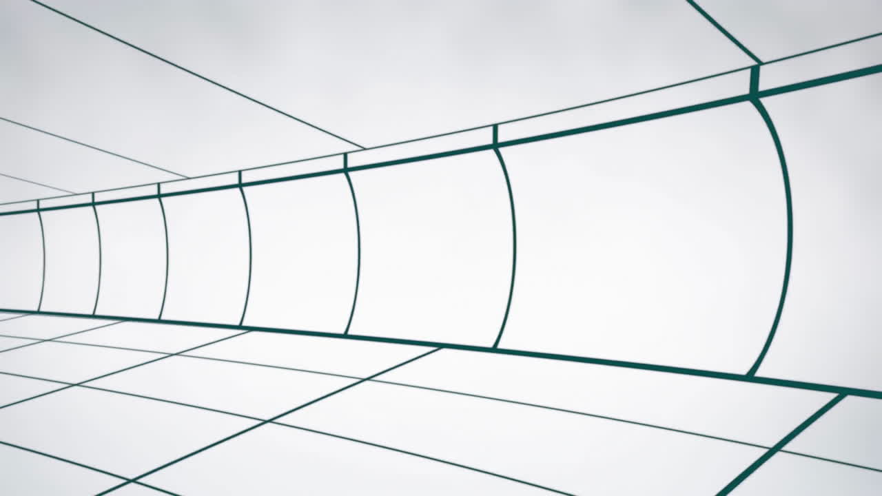 animación de un túnel digital sobre un fondo blanco