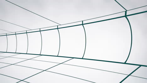 animación de un túnel digital sobre un fondo blanco