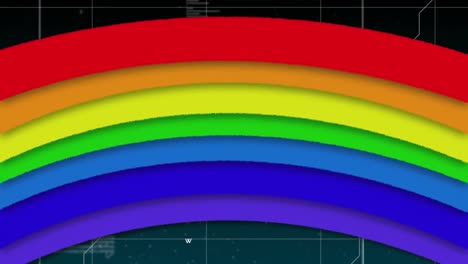 animation of pride rainbow over data processing