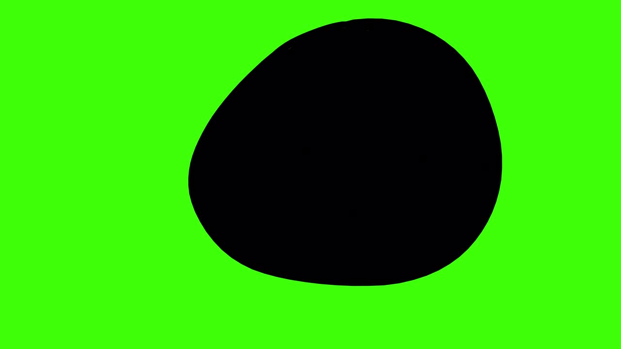 el punto de transición en un fondo verde.