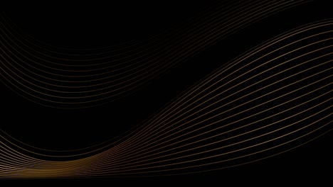líneas onduladas doradas abstracto fondo de movimiento mínimo