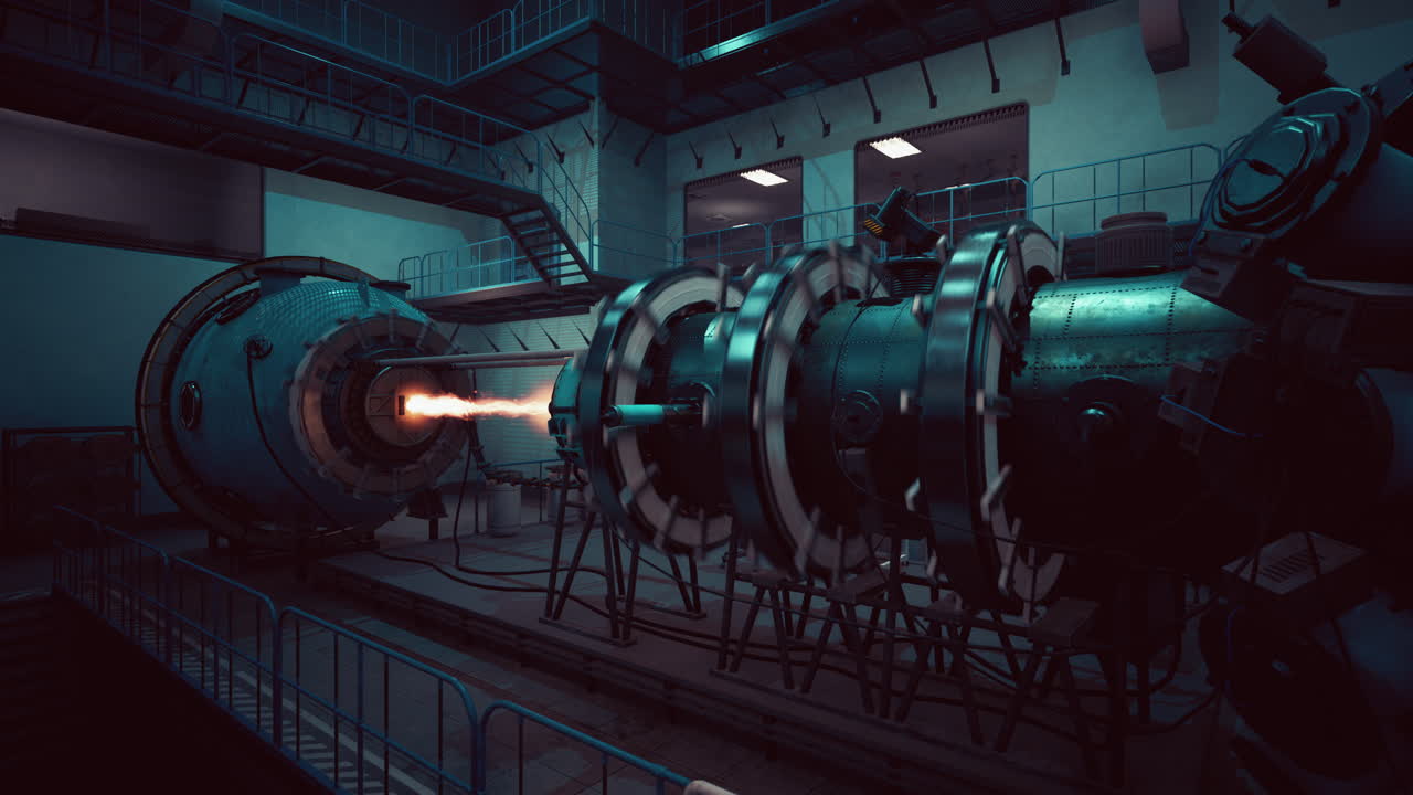 planta de energía termonuclear o reactor nuclear de alta tecnología conceptual