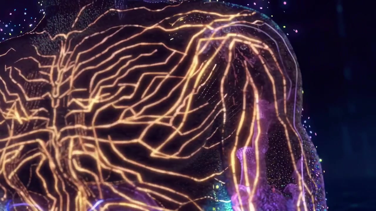 Digital Human Body Forming with Glowing Neural Network