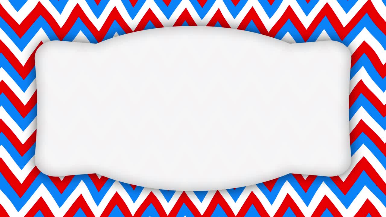 estandarte de marco elíptico blanco en formas onduladas animación