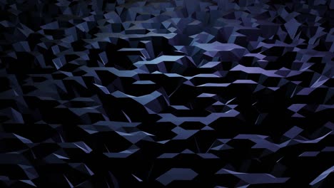 estilo creativo abstracto oscuro bajo fondo poli en 4k. ondas abstractas se mueven en superficie brillante en bucle. animación suave y sin costuras. simple bg geométrico minimalista.