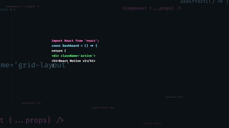 Software Developer Writing React Code in a Text Editor