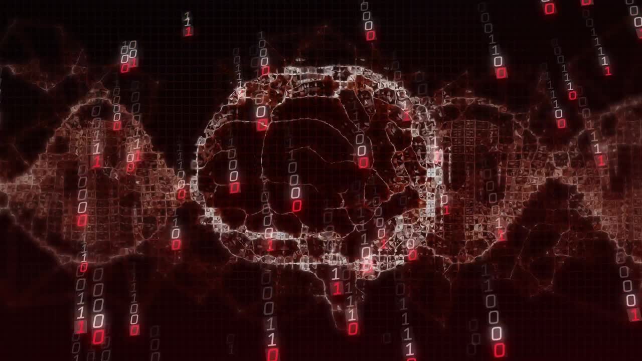 바이너리 코딩을 통한 데이터 처리 애니메이션