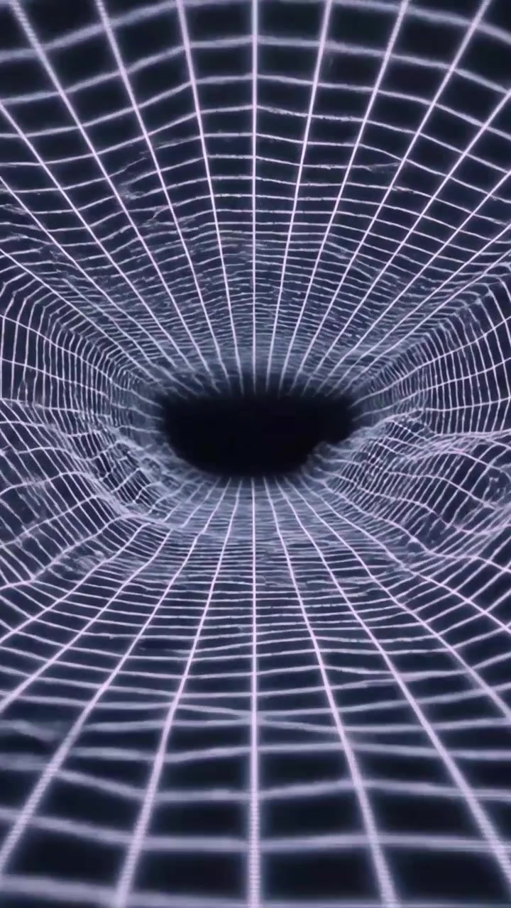 Abstract Digital Grid Tunnel Moving Through Cyberspace