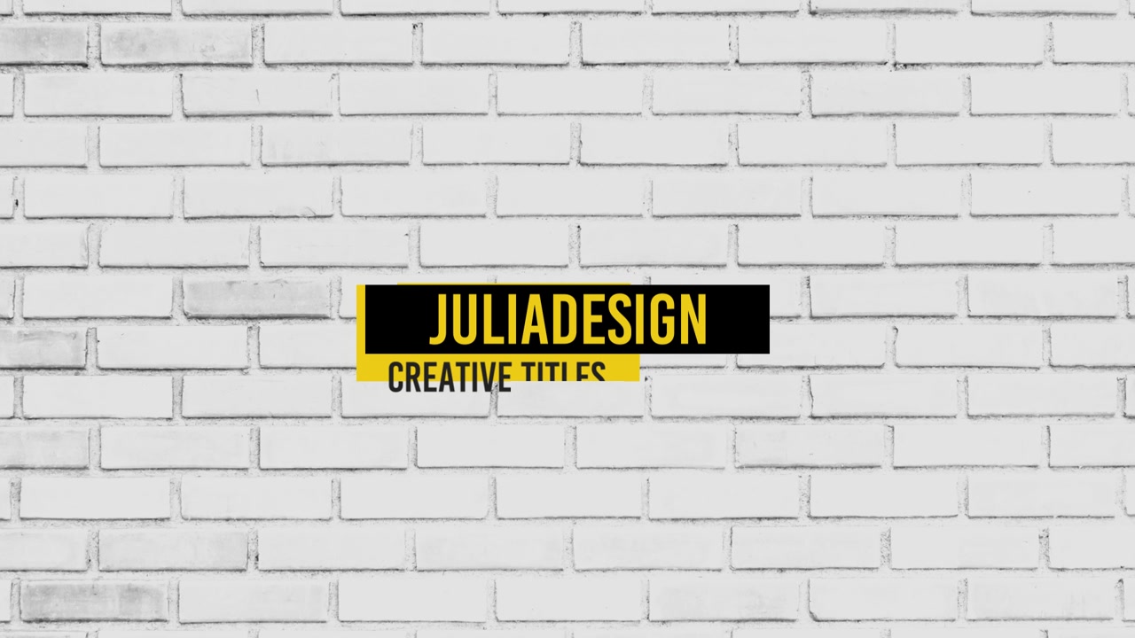 Dynamic Glitch Title Animation Sequence on White Brick Wall