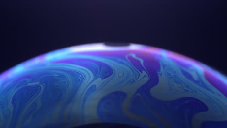 beautiful deep blue bubble planet -close up