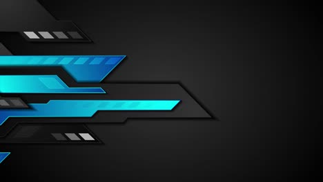contraste azul y negro tecnología abstracta animación de video