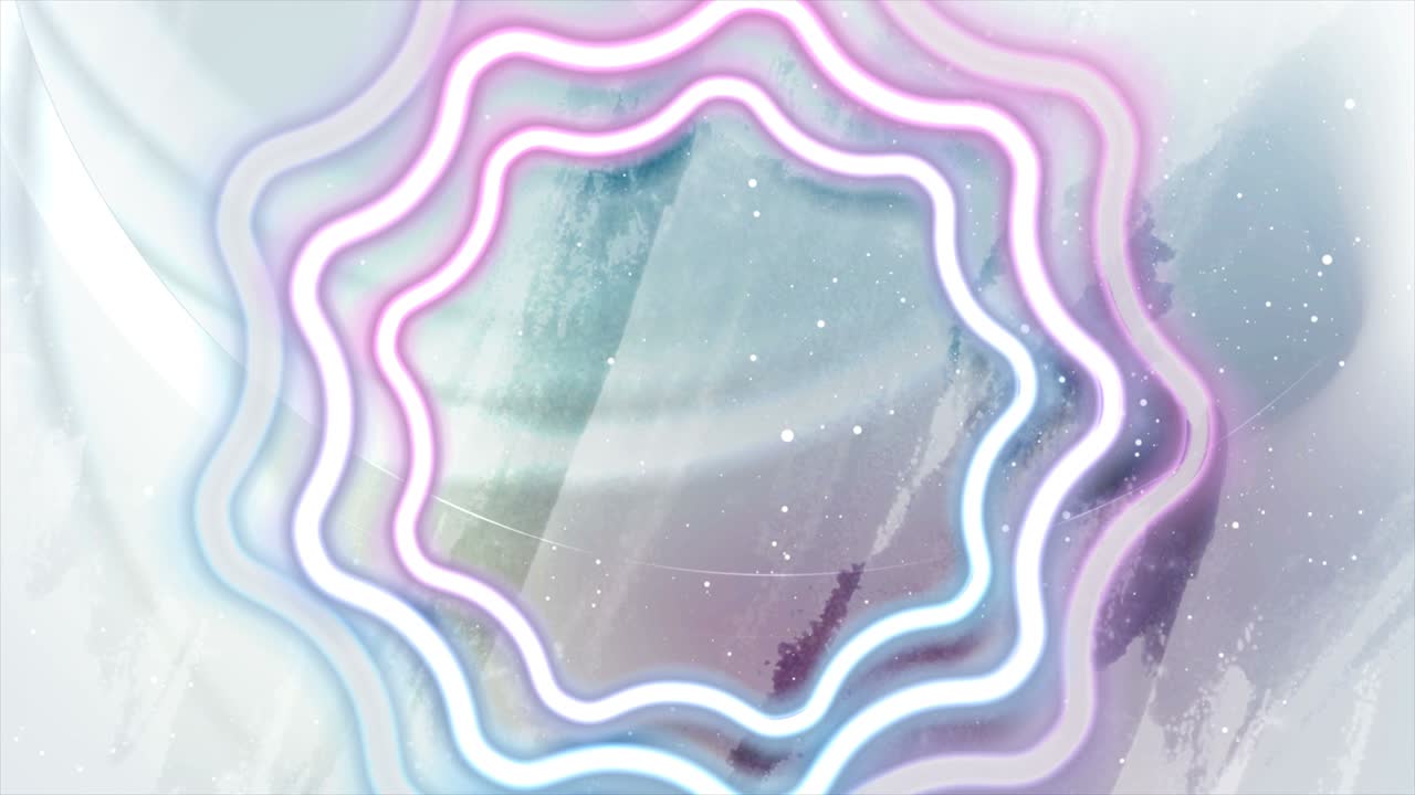 파스텔 네온 파동 모양은 그룬지 수채화 배경 비디오 애니메이션