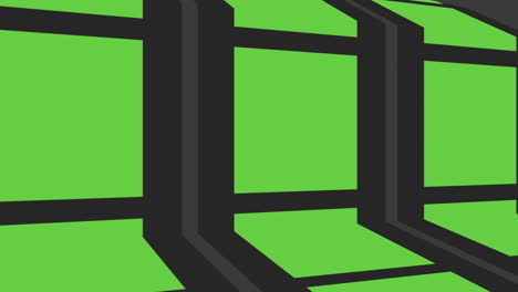 Green-cubes-geometric-pattern-in-rows-on-black-gradient