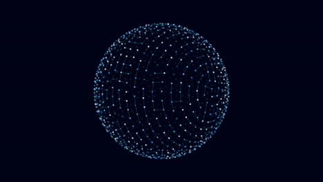 creative 3d sphere formed by green dots and lines