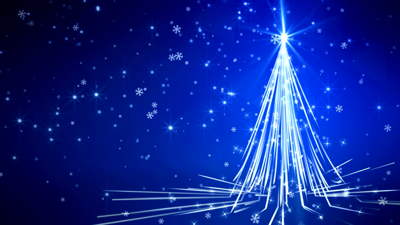 파란 줄무 크리스마스 트리