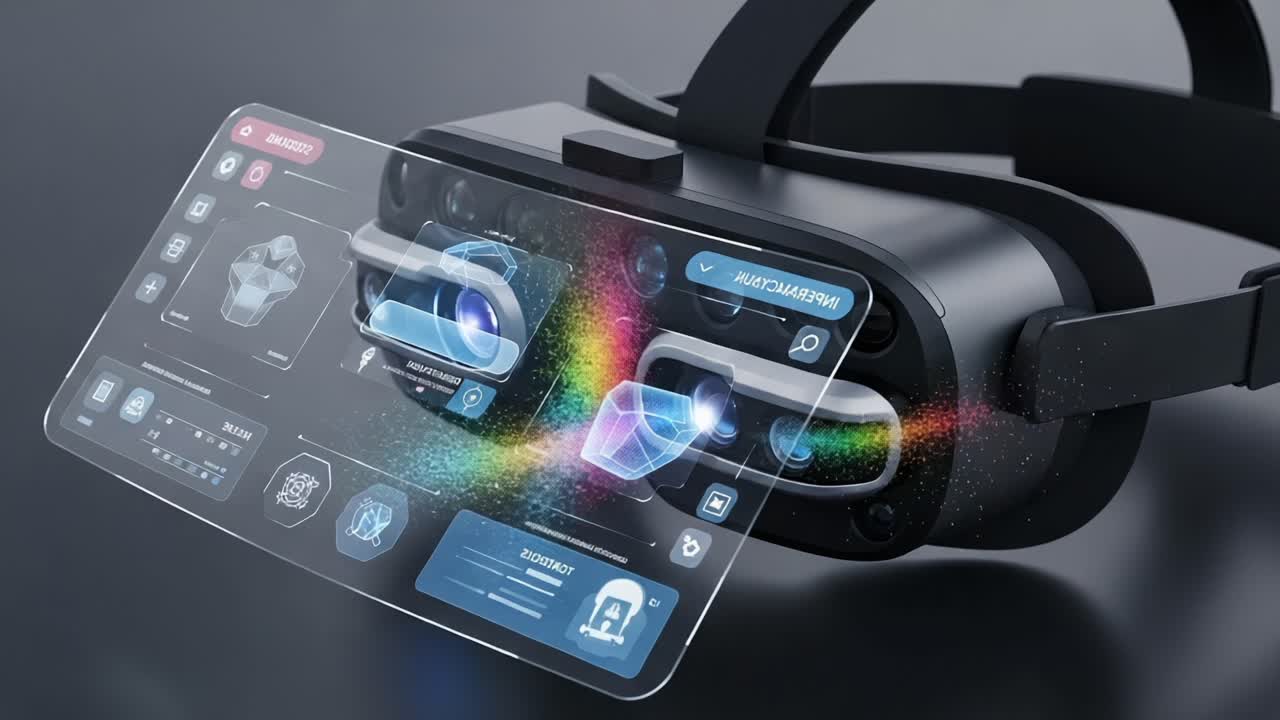 Exploring the Future of Technology: A Cutting-Edge Virtual Reality Headset with an Interactive Display and Advanced Features Enhancing User Experience in Digital Environments