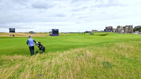 golfer preparing for a shot on the course