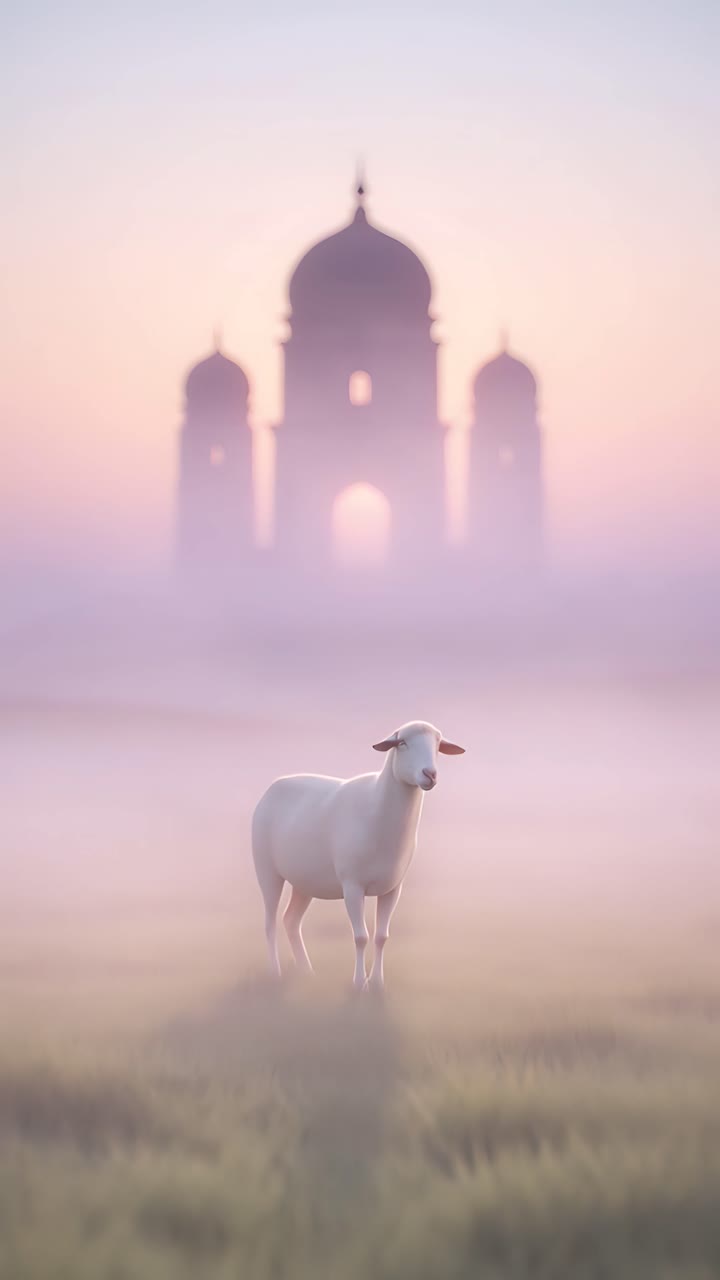 Mesquita Eid al-Adha Fundo Islâmico 4K.