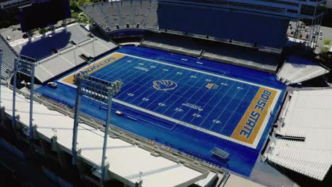 aerial view of albertsons stadium - boise state broncos football game
