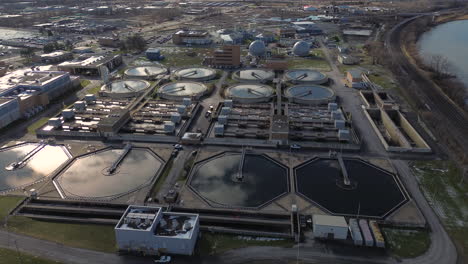 sewage and wastewater treatment plant syracuse new york aerial