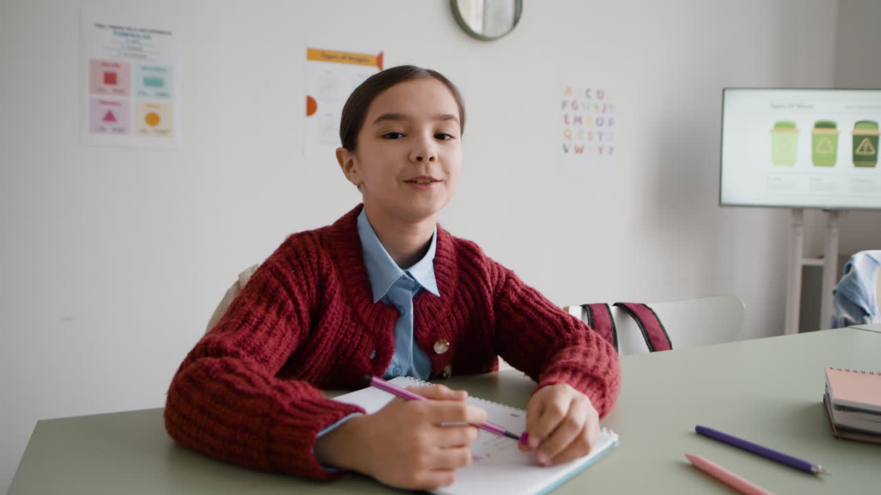 Girl Student in Classroom