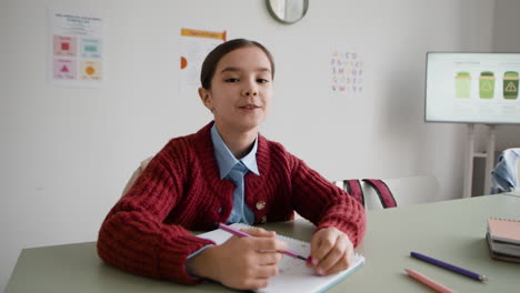 girl student in classroom