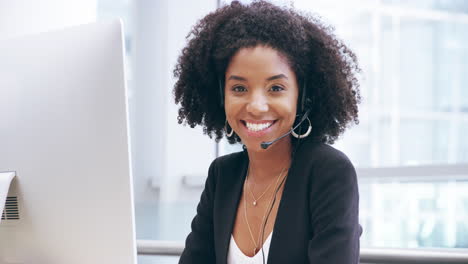 smiling woman in customer service role