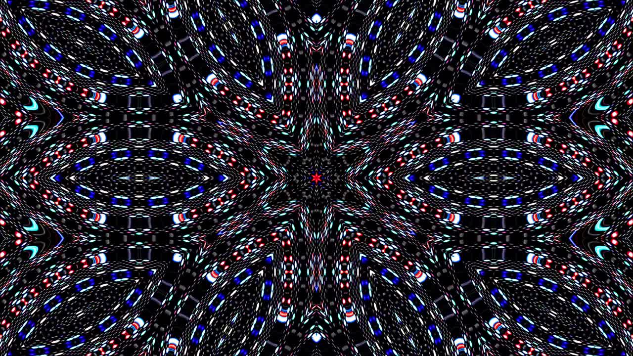 Beautiful abstract kaleidoscope that shines, a radiant light that regulates the subtle movements