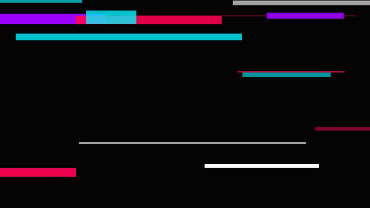 Efecto Glitch Digital Abstracto con Líneas Horizontales Coloridas en Movimiento