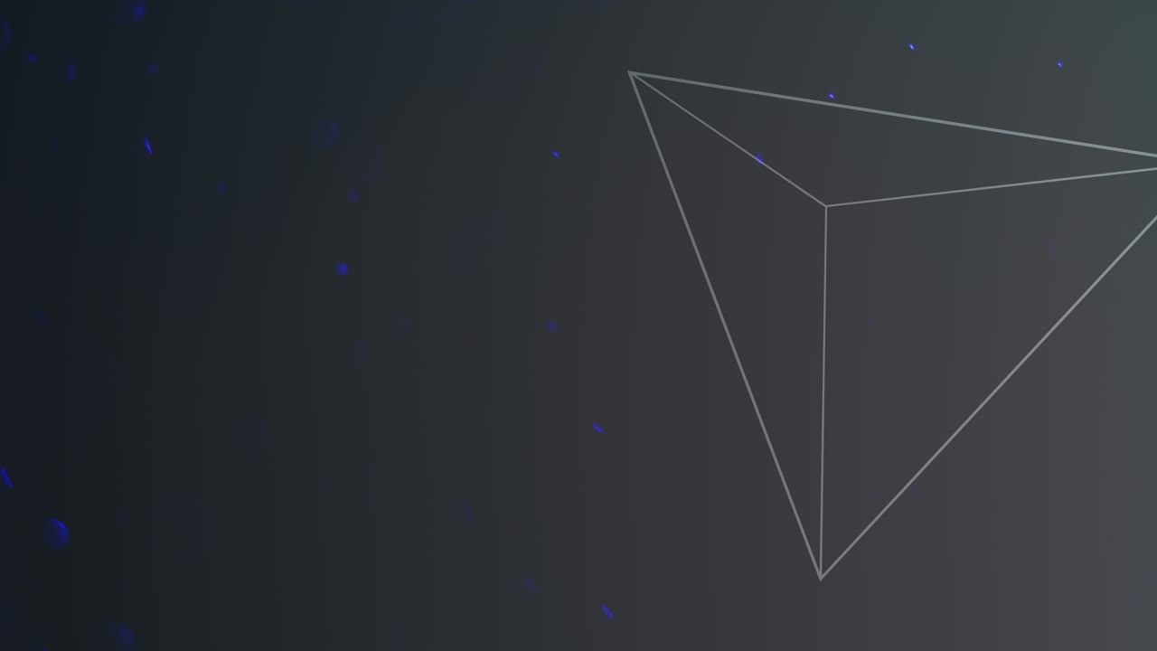 플라이 글리터와 함께 공간에서 백색 네온 추상적인 모양