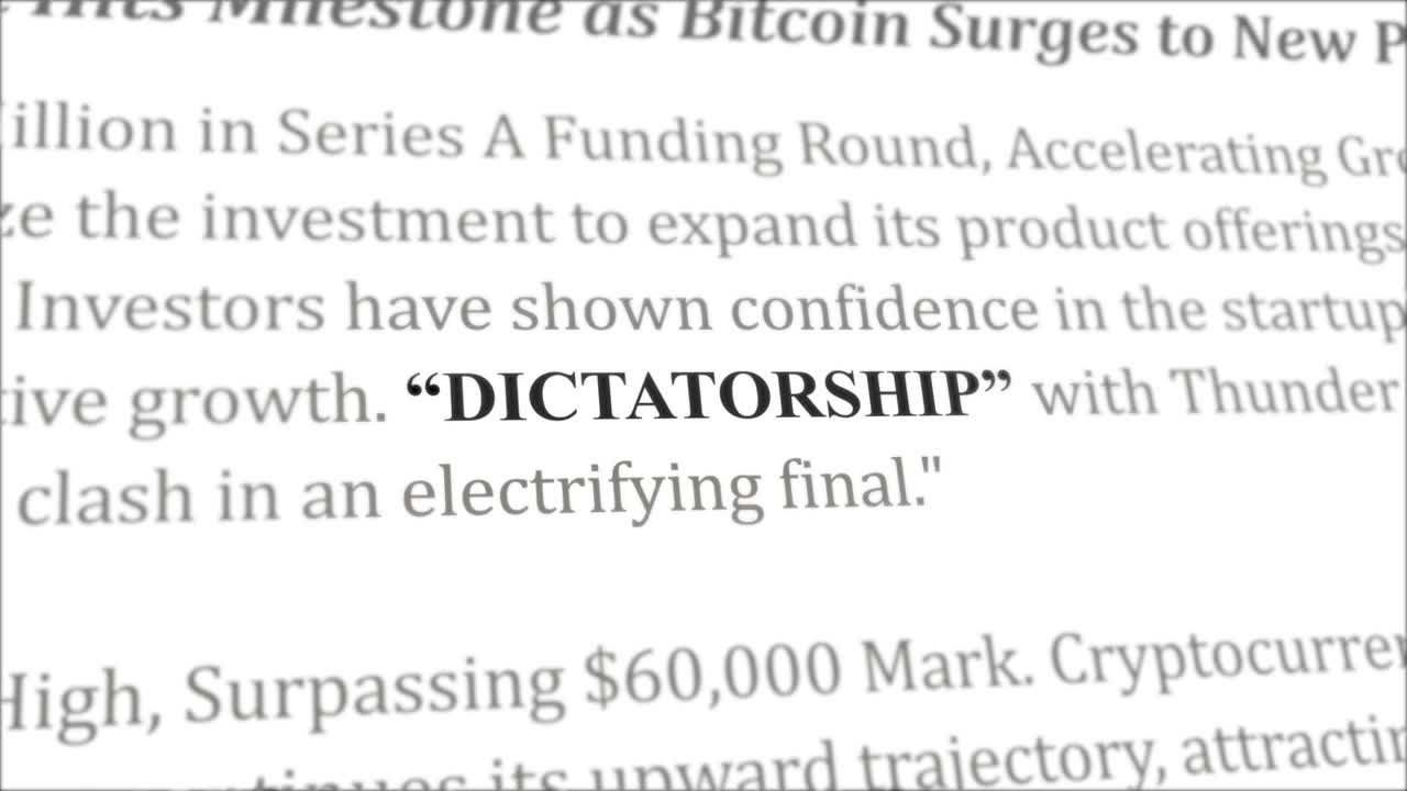 각종 기사의 독재 뉴스 헤드라인