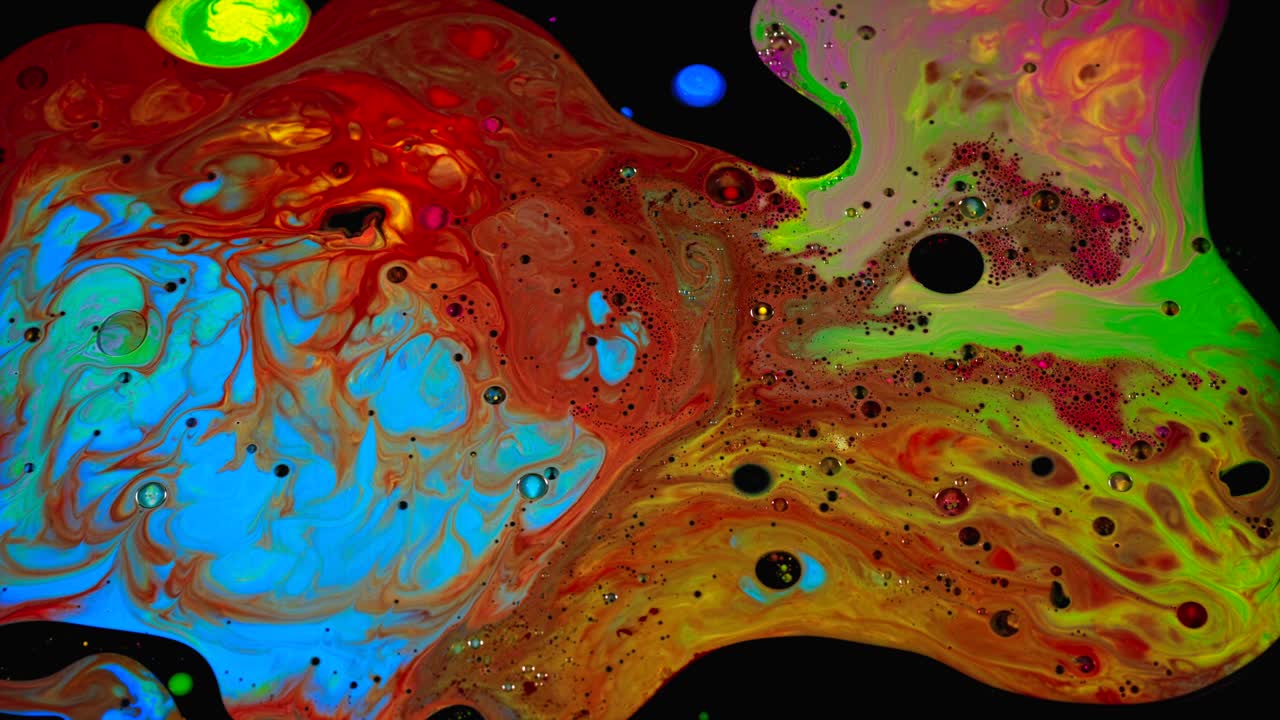 arte líquido abstractamente colorido