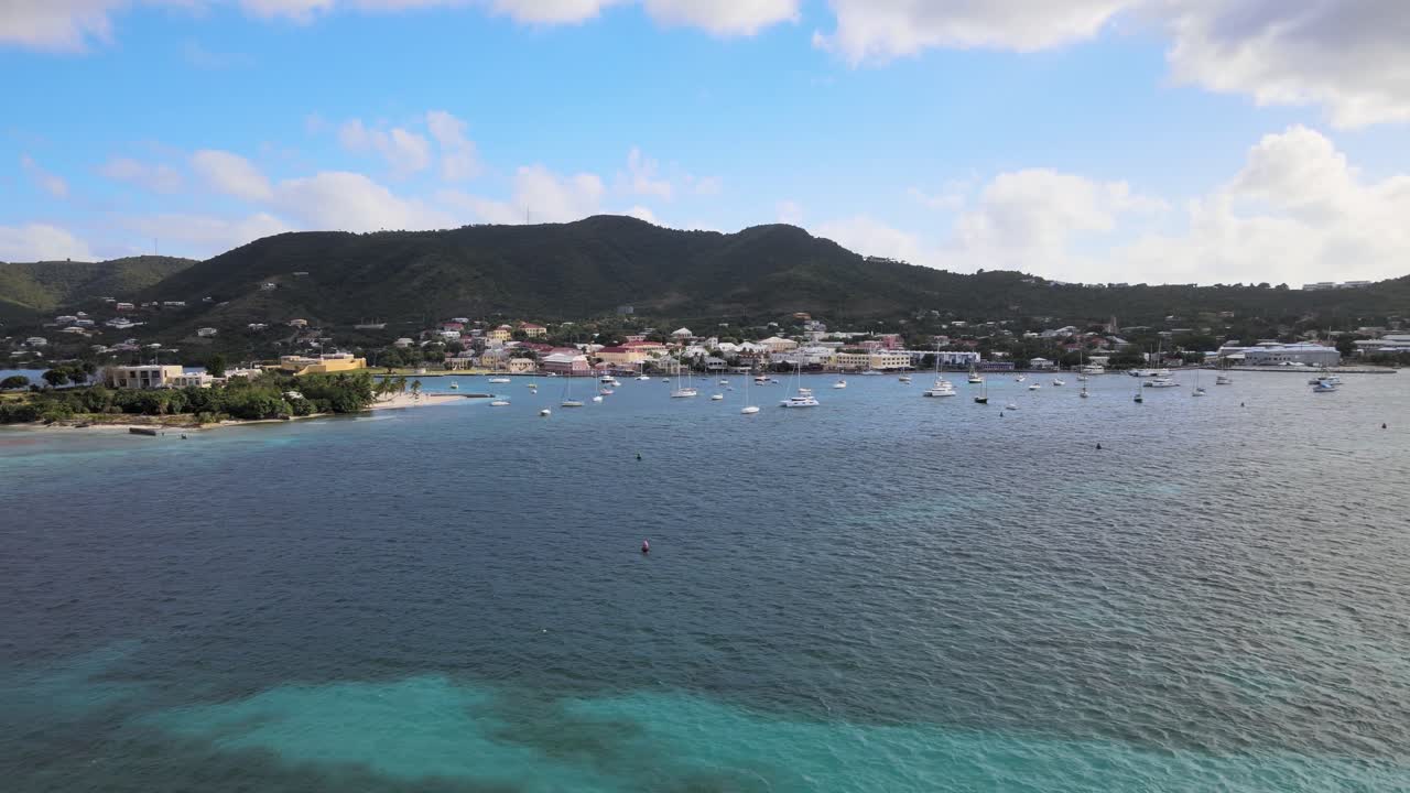 Flying over Christiansted in the USVI (4K UHD)