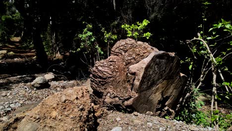 Panoramic-closeview-of-the-rock-wall-structure---surface-pattern-decorative-sedimentation-rock--Rock-structure