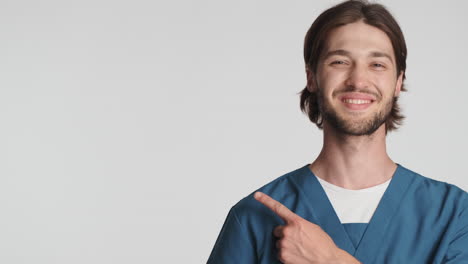 Caucasian-man-in-front-of-camera-on-white-background.