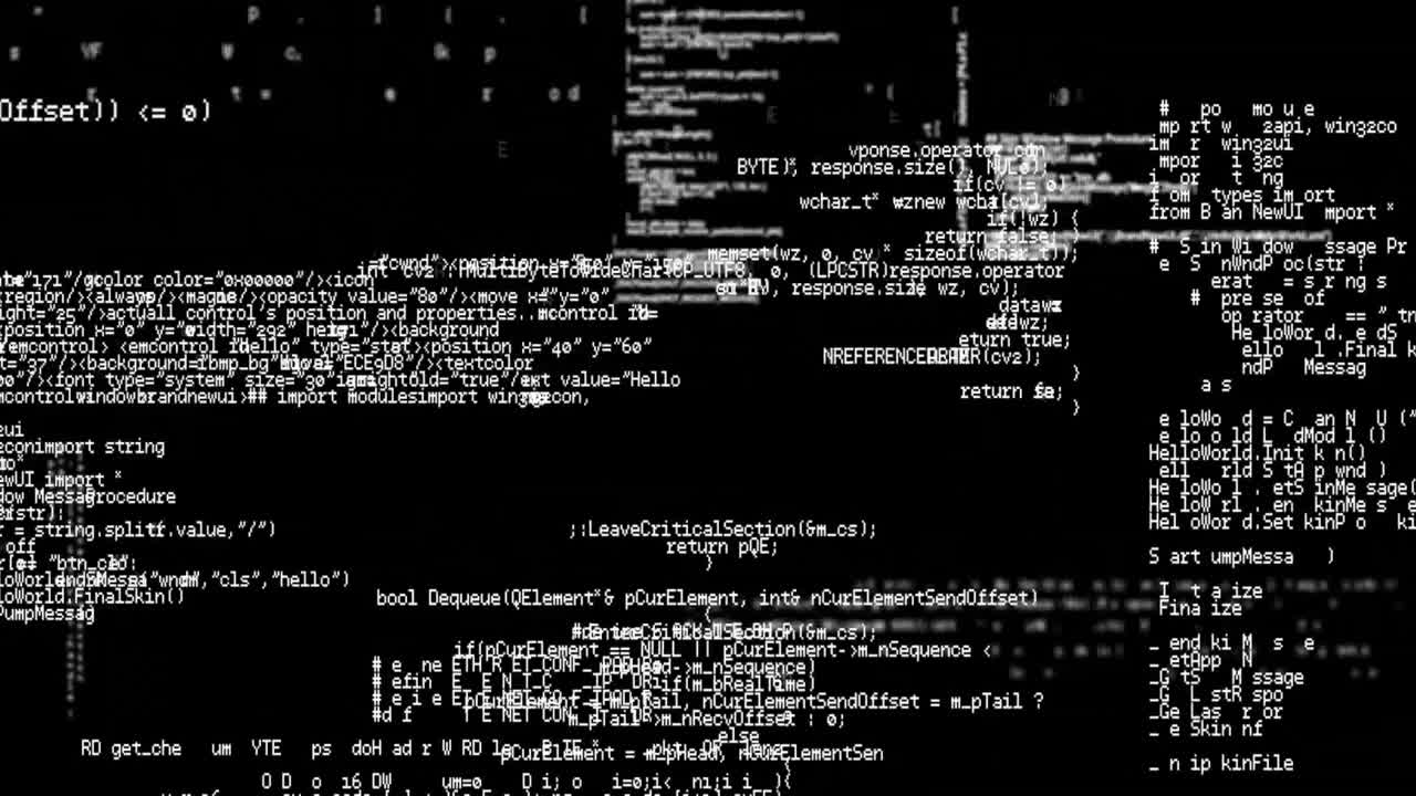 Digital animation of matrix