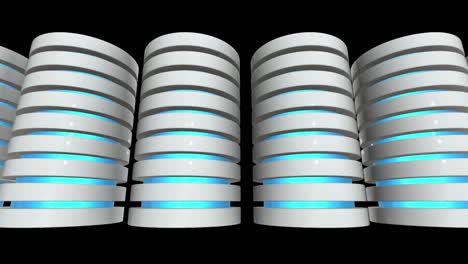 futuristic server hard disk and database block or battery cell. web hosting or cloud computing concept.