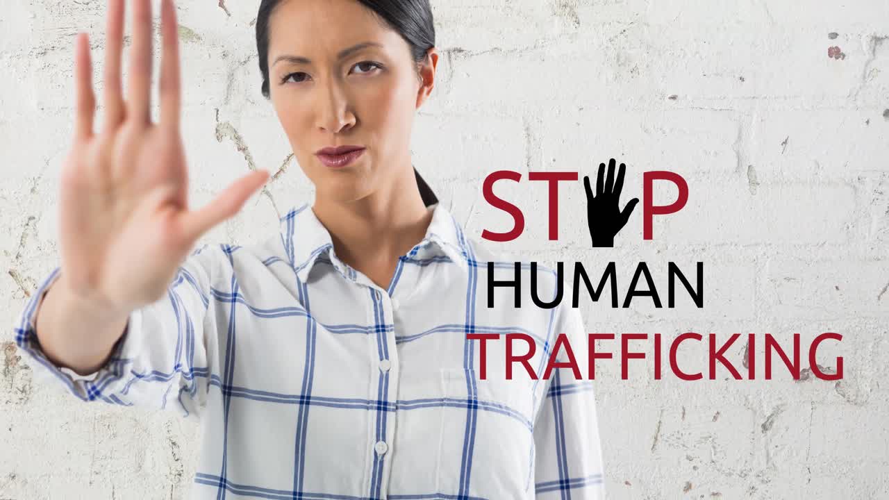 스 ⁇  트래픽 텍스트의 애니메이션과 스 ⁇  제스처의 두 인종 여성