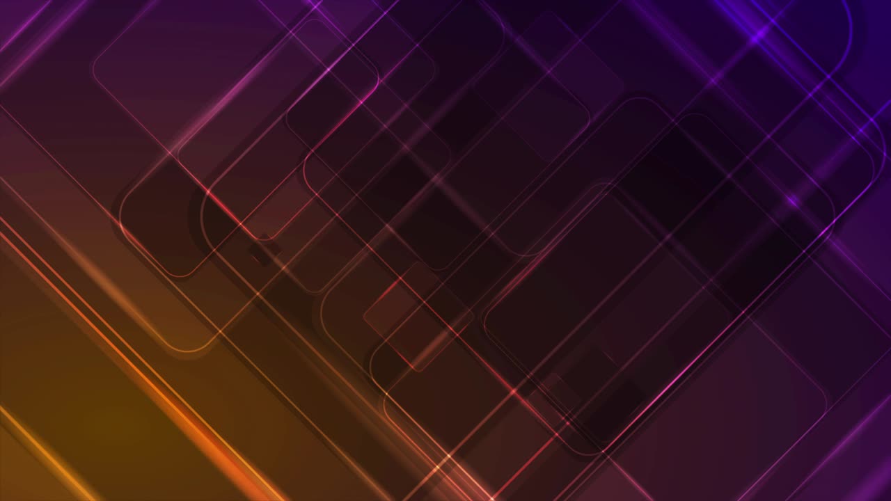 abstracto naranja púrpura brillante tecnología geométrica video animación