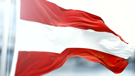 austria flag slow waving. close up flag waving. seamless loop