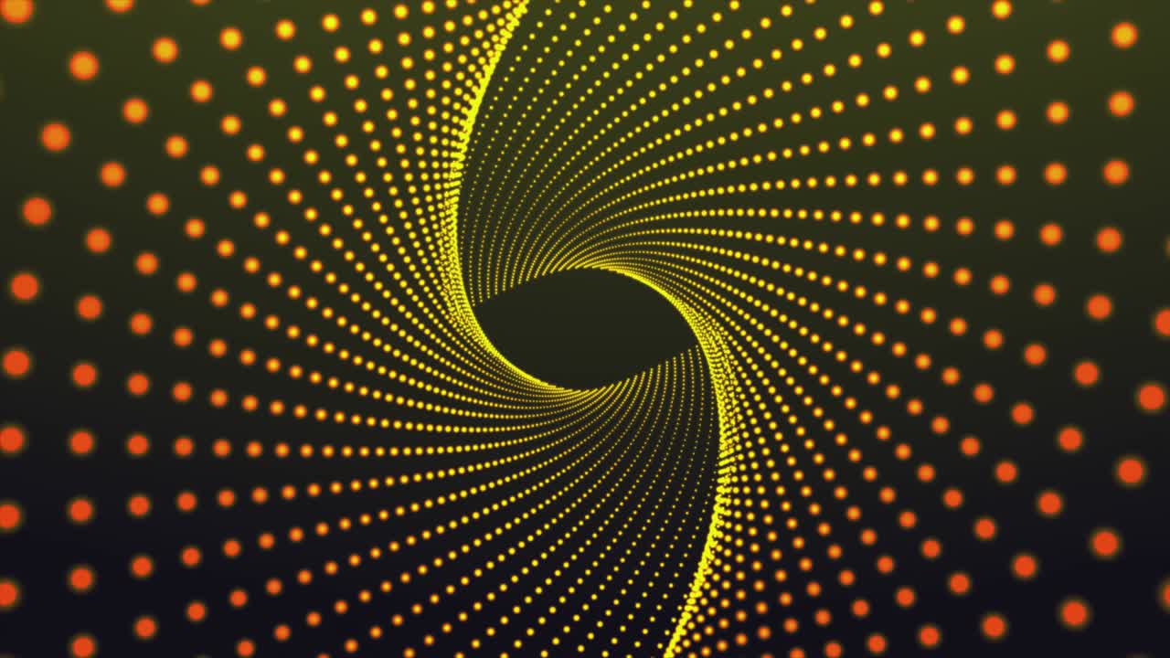 Spinning Dots Eye - Loop -Yellow