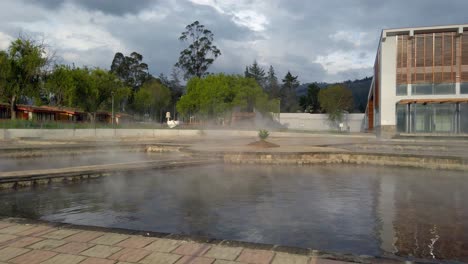 steamy volcanic thermal spa pools in banos del inca - cajamarca, peru