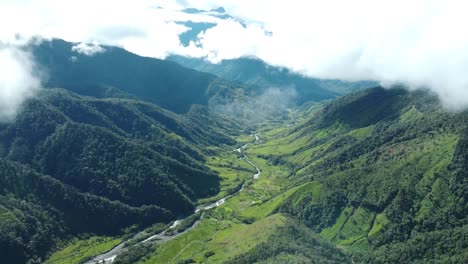 Flying-over-the-Andean-mountains