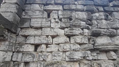 benjamin godfrey historical site with ruins of the first state prison wall in alton, illinois, usa