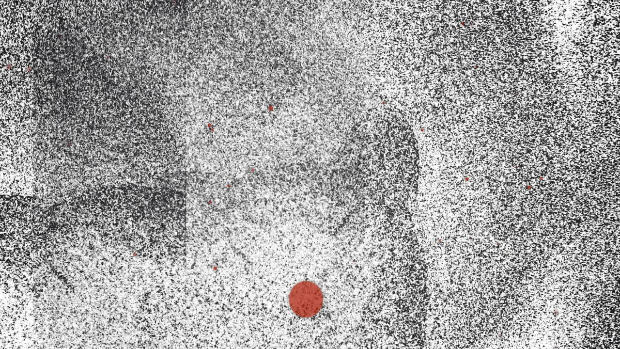 animación de formas negras que se mueven sobre un fondo blanco