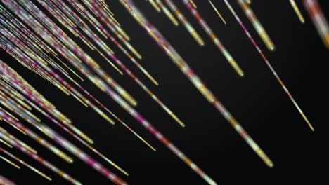 animazione futuristica con oggetti a strisce luminose al rallentatore, 4096x2304 loop 4k
