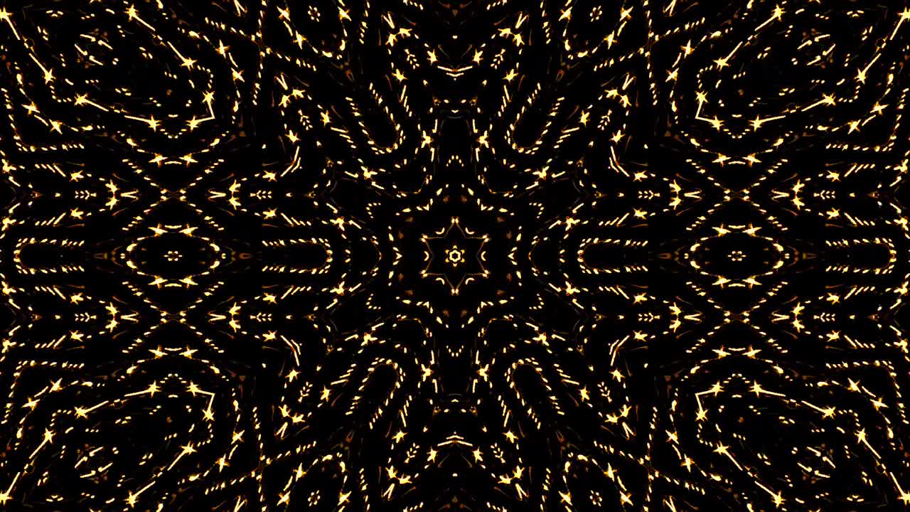 Abstract Kaleidoscope pattern with full colors. Magic mandala. 4k