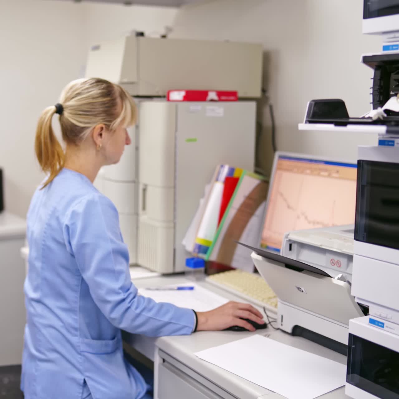 Interior of modern chemical laboratory